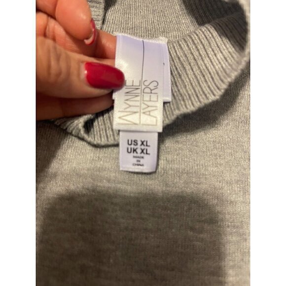 Wynee Layers Soft Yarn Colorblock High Neck Sleeveless Tunic Size XL - Picture 3 of 11